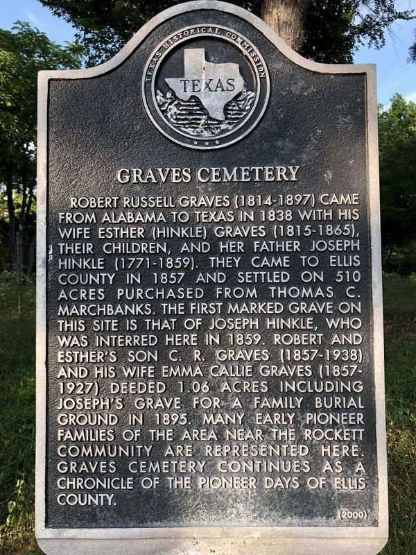 Graves Cemetery Marker image. Click for full size.