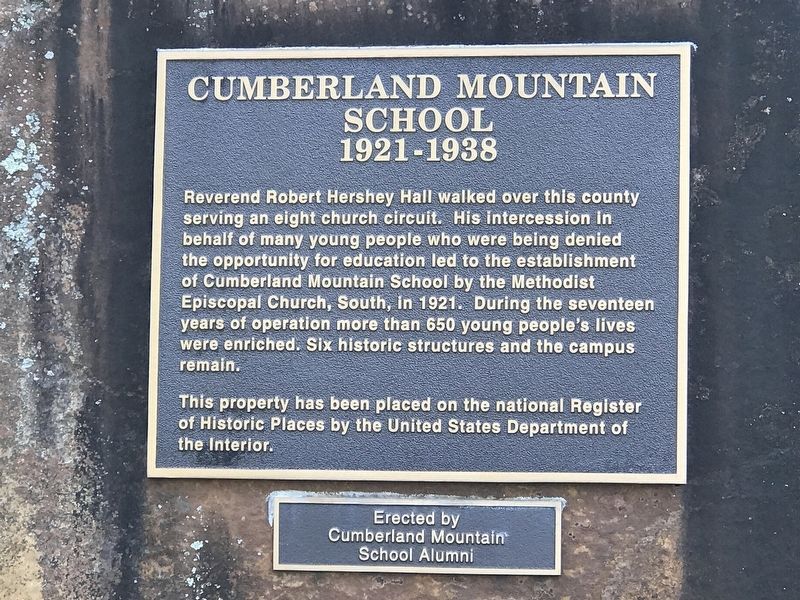 Cumberland Mountain School Marker. Click for full size. Cumberland Mountain School Marker image. Click for full size.