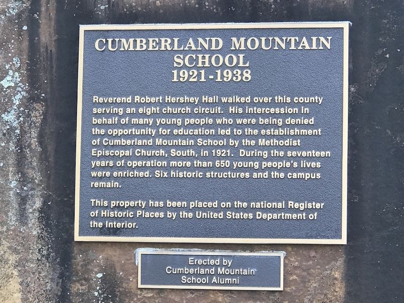 Cumberland Mountain School Marker image. Click for full size.