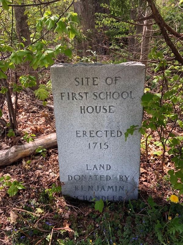 Site of First School House Marker image. Click for full size.