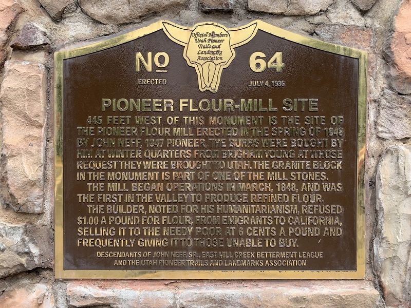 Pioneer Flour-Mill Site Marker. Click for full size. Pioneer Flour-Mill Site Marker image. Click for full size.