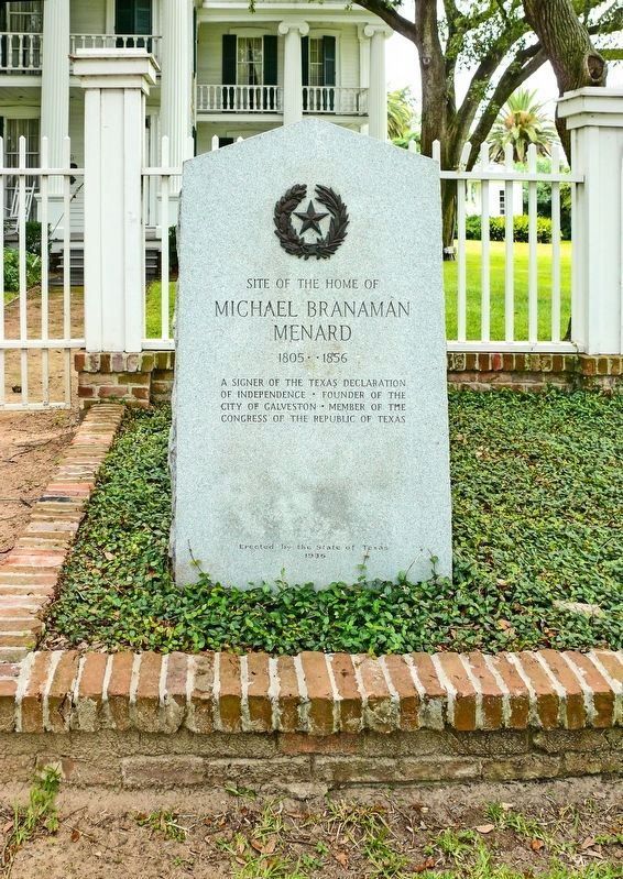 Site of the Home of Michel Branamour Menard Marker image. Click for full size.