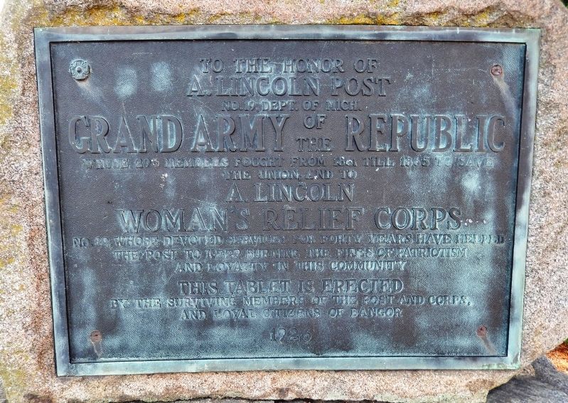 Grand Army of the Republic Marker. Click for full size. Grand Army of the Republic Marker image. Click for full size.