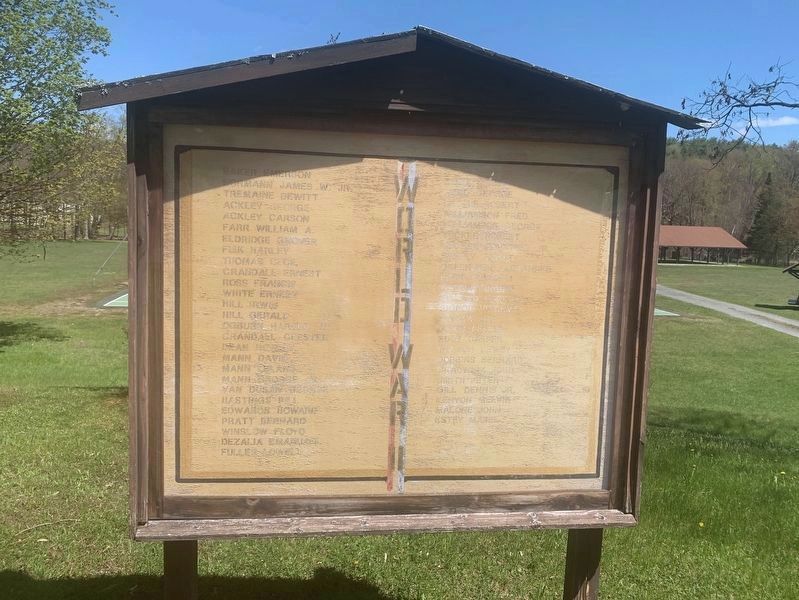 World War II Honor Roll. Click for full size. World War II Honor Roll image. Click for full size.