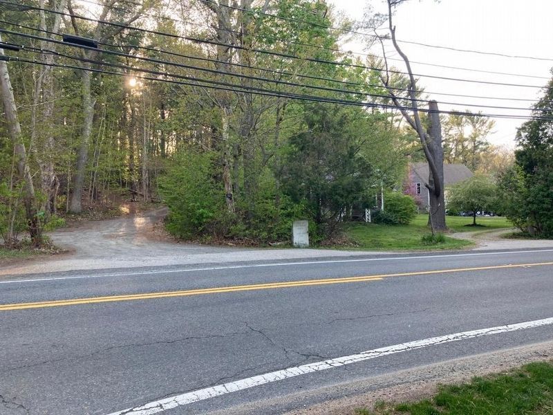 Site of First School House Marker. Click for full size. Site of First School House Marker image. Click for full size.