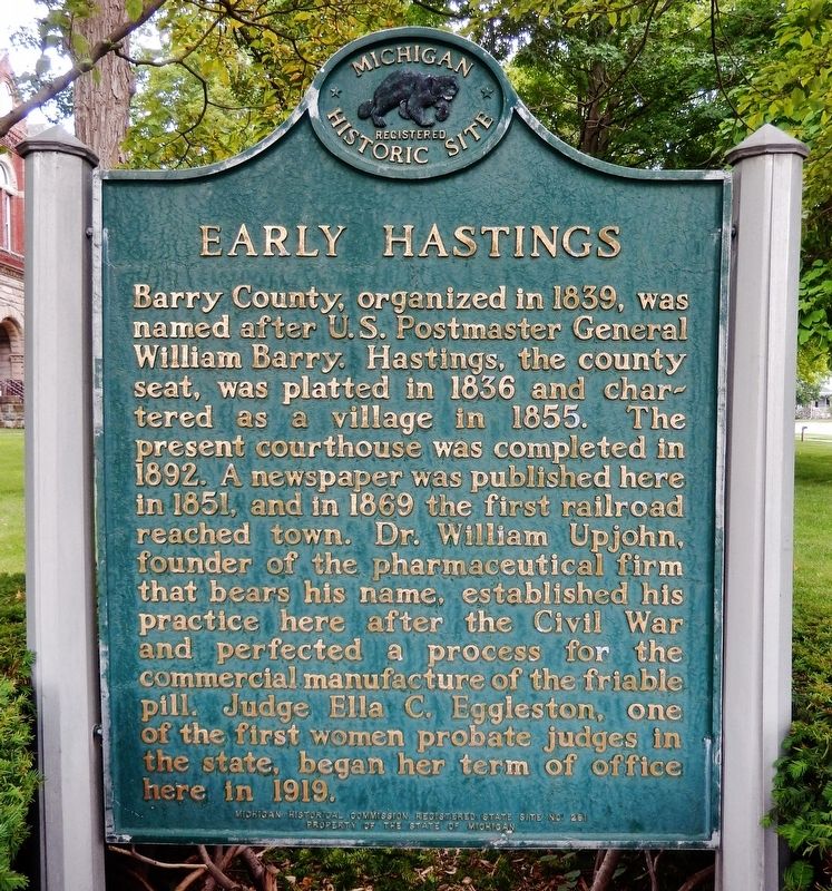 Early Hastings Marker image. Click for full size.