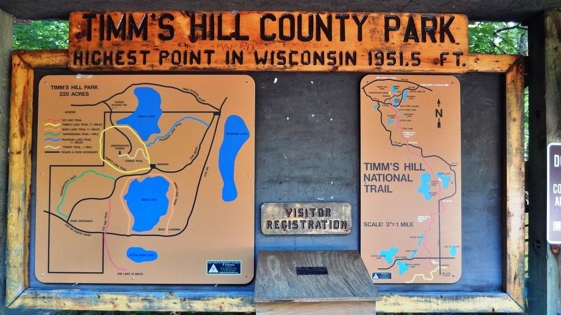 Timm's Hill Trailhead Sign image. Click for full size.