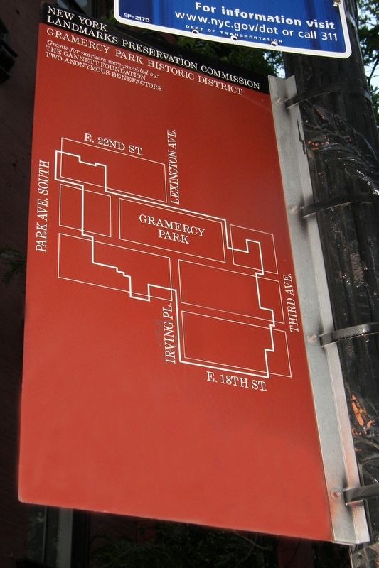 Gramercy Park Historic District Marker. Click for full size. Gramercy Park Historic District Marker image. Click for full size.