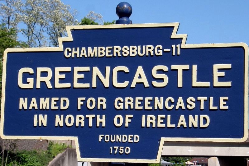 Greencastle town marker image. Click for full size.