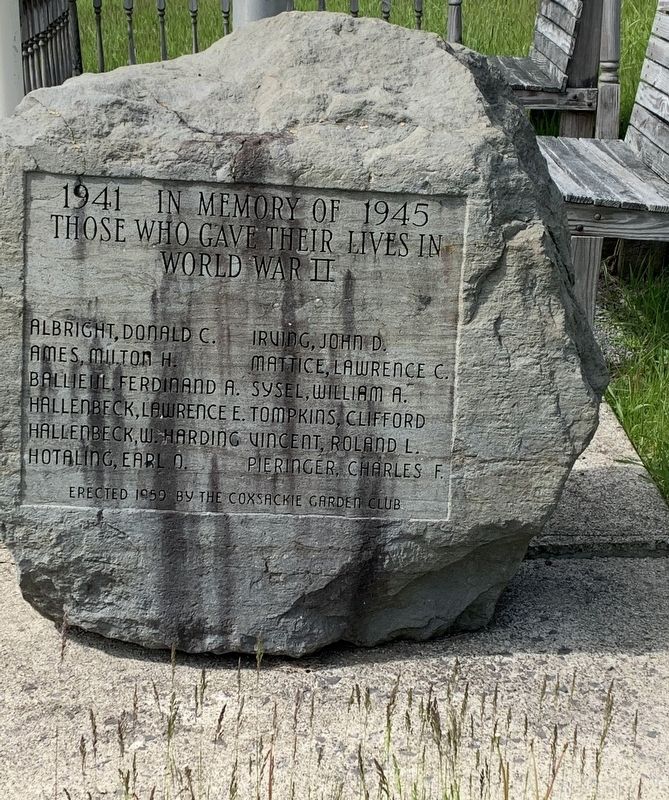 Coxsackie World War II Memorial image. Click for full size.