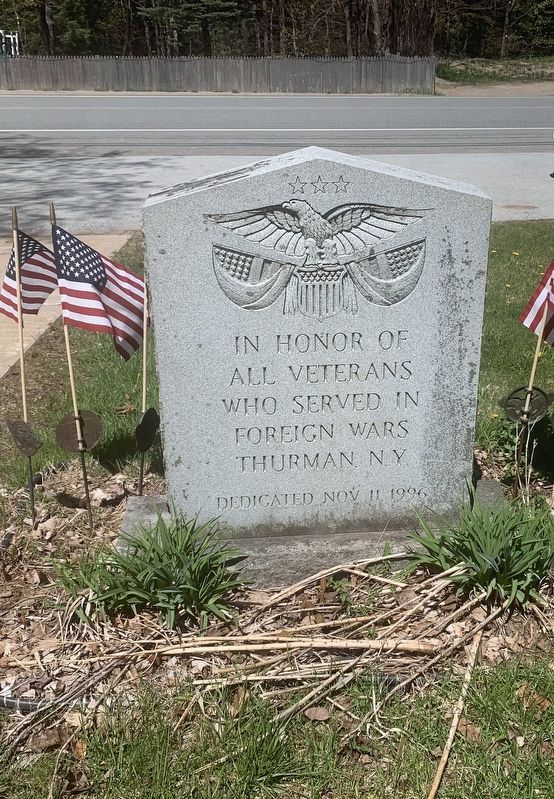 Thurman War Memorial Rear Face image. Click for full size.