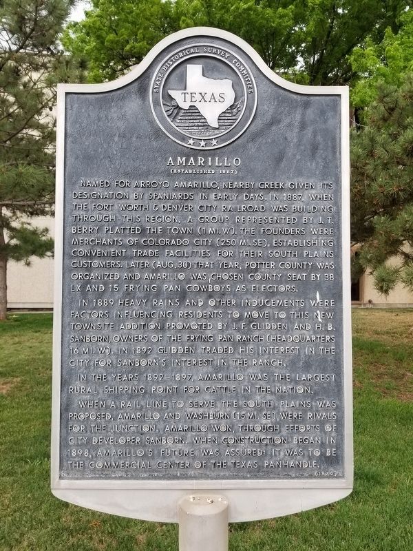 Amarillo Marker. Click for full size. Amarillo Marker image. Click for full size.