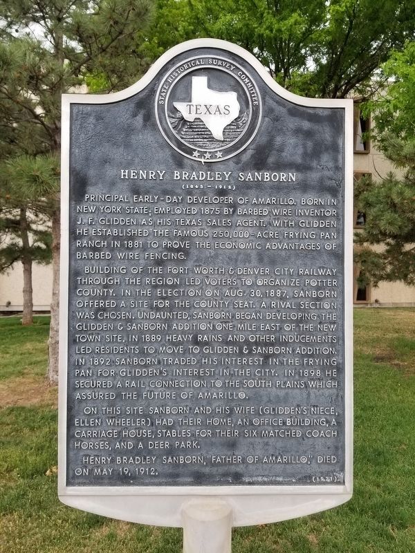 Henry Bradley Sanborn Marker. Click for full size. Henry Bradley Sanborn Marker image. Click for full size.