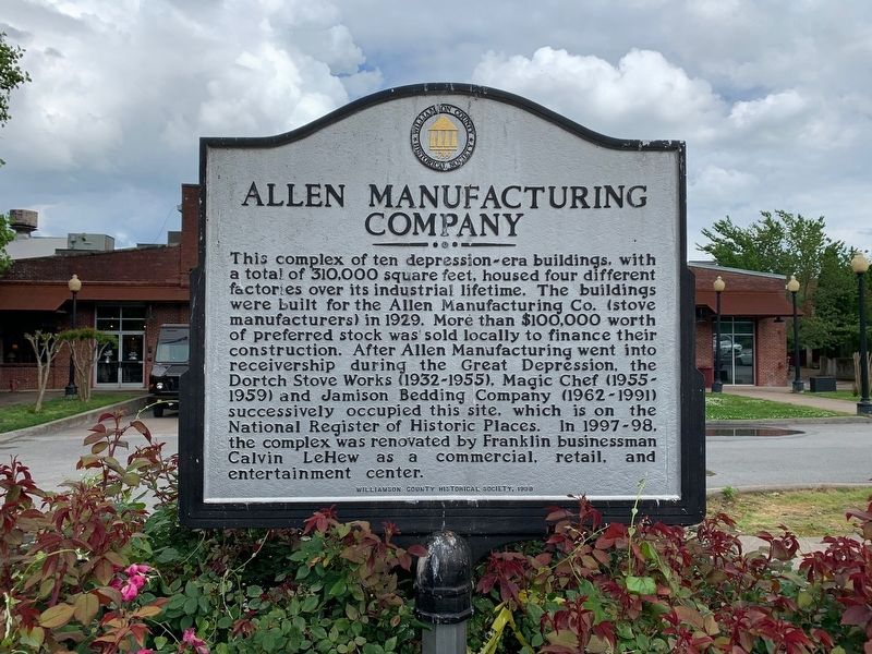 Allen Manufacturing Company Marker image. Click for full size.