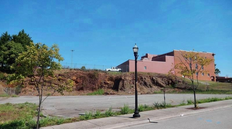 Former Atlantic, Mississippi and Ohio Railroad Depot site. Click for full size. Former Atlantic, Mississippi and Ohio Railroad Depot site image. Click for full size.