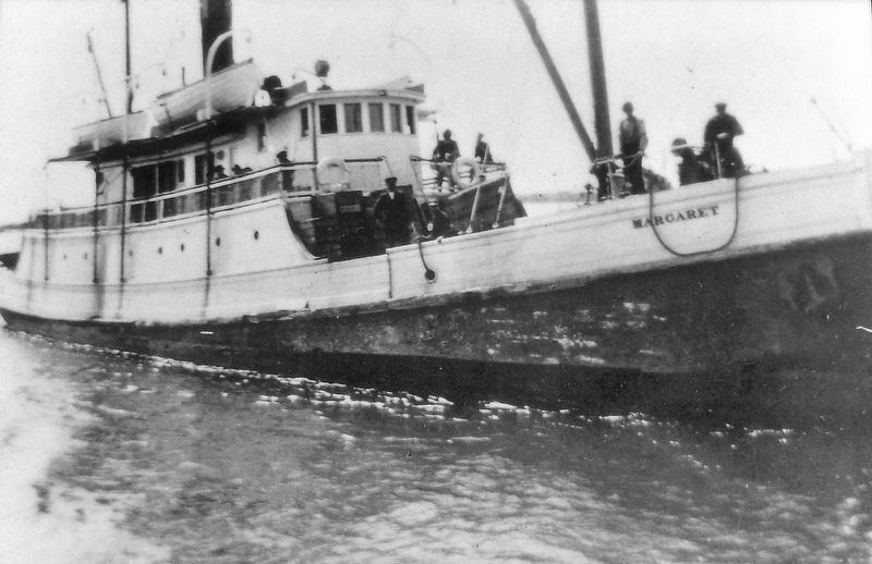 Marker detail: Government Wharf & Steamer image. Click for full size.
