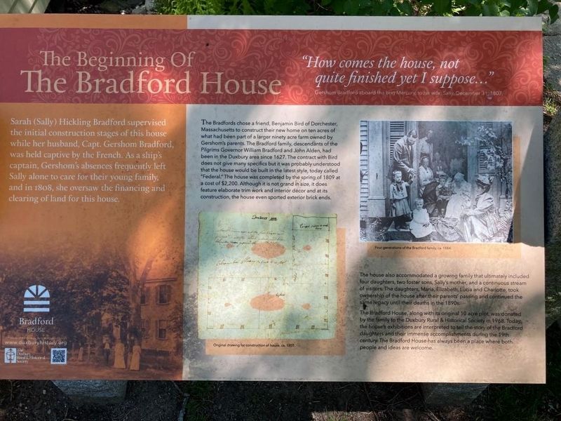 The Beginning of the Bradford House Marker image. Click for full size.