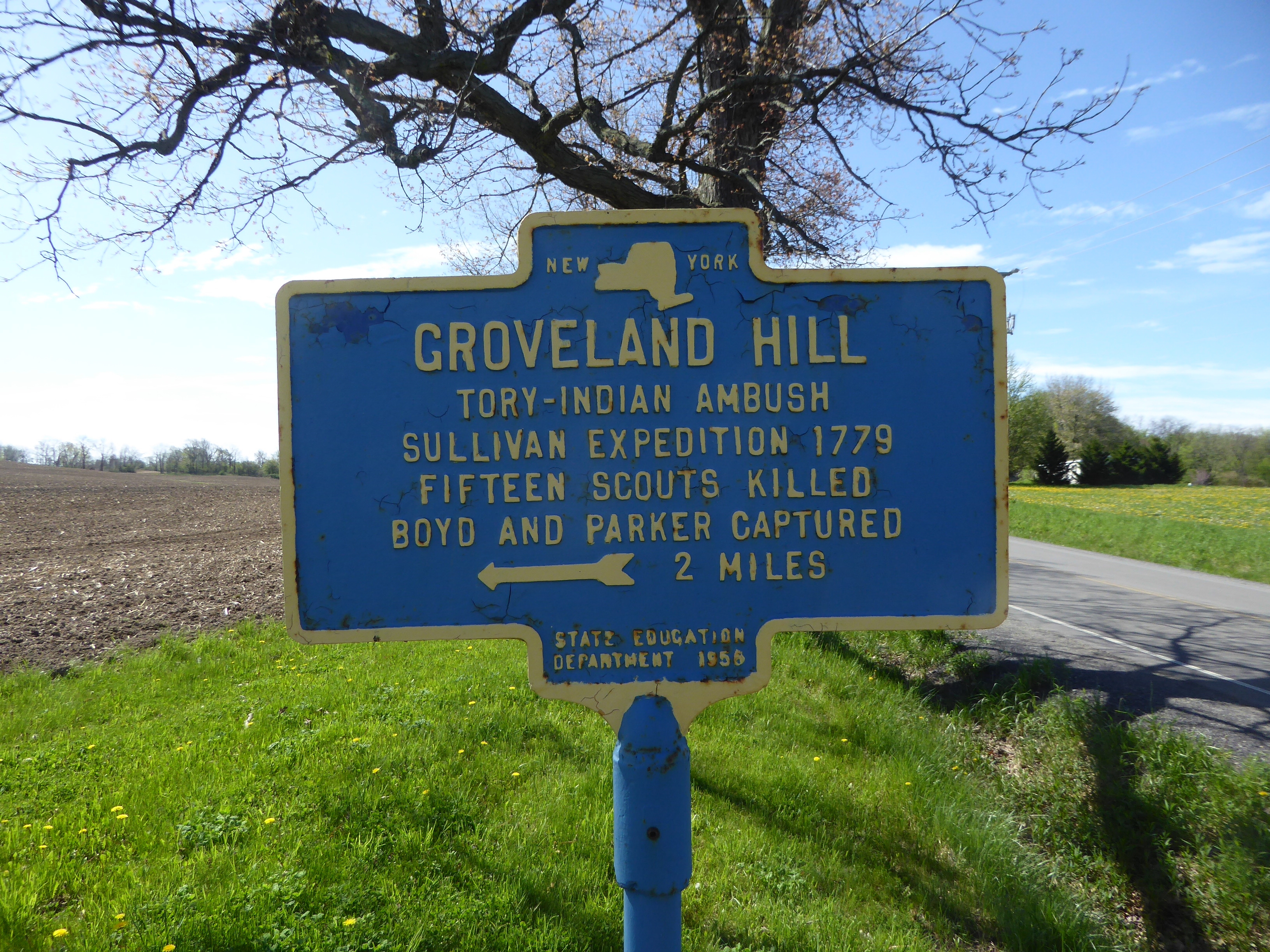 Groveland Hill Marker