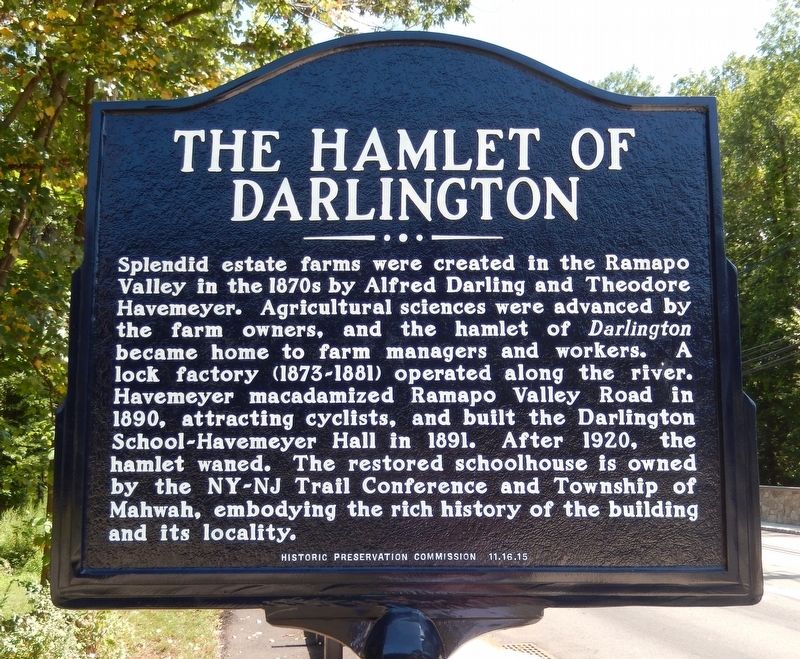 The Hamlet of Darlington Marker. Click for full size. The Hamlet of Darlington Marker image. Click for full size.