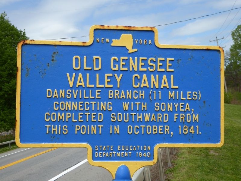 Old Genesee Valley Canal Marker. Click for full size. Old Genesee Valley Canal Marker image. Click for full size.