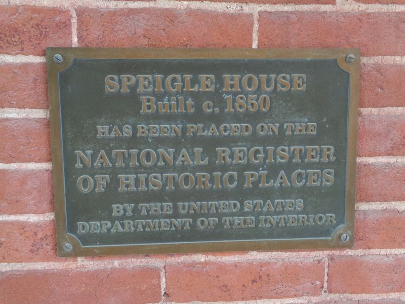 Speigle House Marker image. Click for full size.