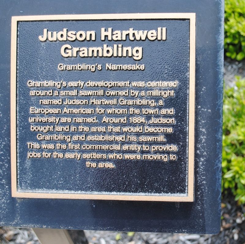 Judson Hartwell Grambling Marker. Click for full size. Judson Hartwell Grambling Marker image. Click for full size.