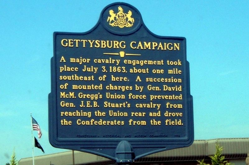 Gettysburg Campaign plaque image. Click for full size.