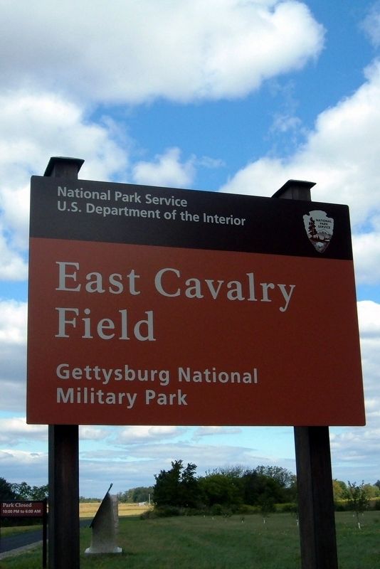 National Park Service sign at the Hanover Road entrance. image. Click for full size.