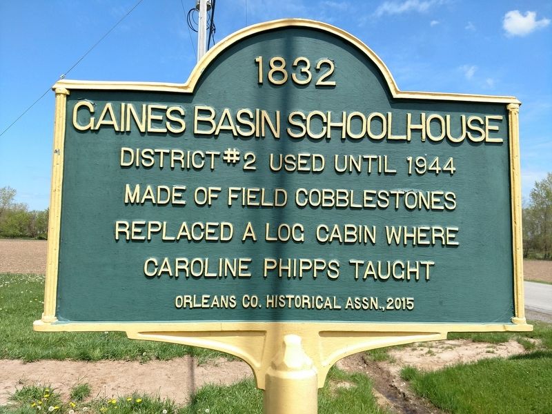 Gaines Basin Schoolhouse Marker image. Click for full size.