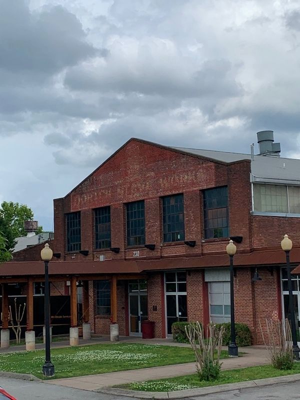 "Dortch Stove Works" ghost sign visible on brick front. Click for full size. "Dortch Stove Works" ghost sign visible on brick front image. Click for full size.
