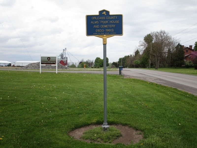 Orleans County Alms House Cemetery Roadside Marker image. Click for full size.