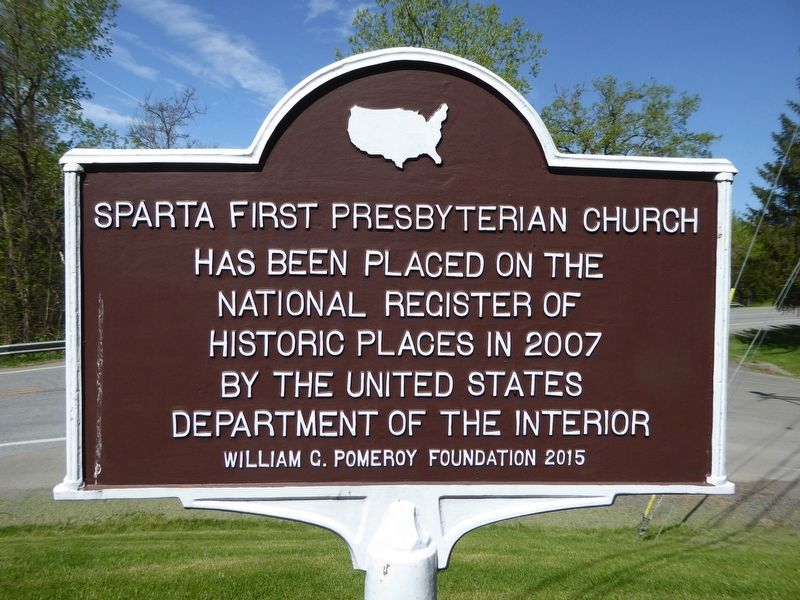 Sparta First Presbyterian Church Marker. Click for full size. Sparta First Presbyterian Church Marker image. Click for full size.