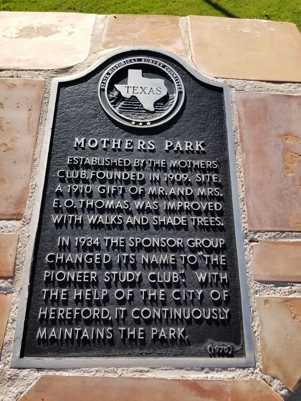 Mothers Park Marker image. Click for full size.