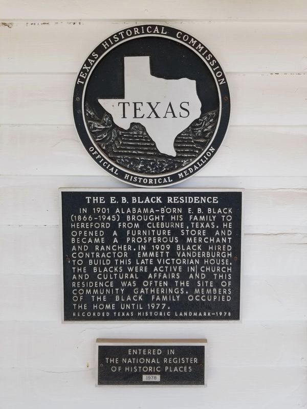 The E.B. Black Residence Marker image. Click for full size.