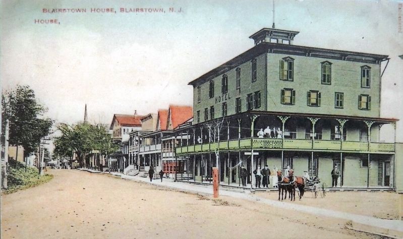 Marker detail: Blairstown House, circa 1910 image. Click for full size.