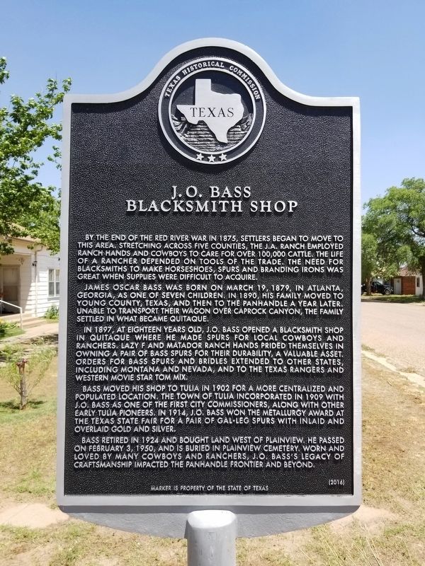 J.O. Bass Blacksmith Shop Marker image. Click for full size.