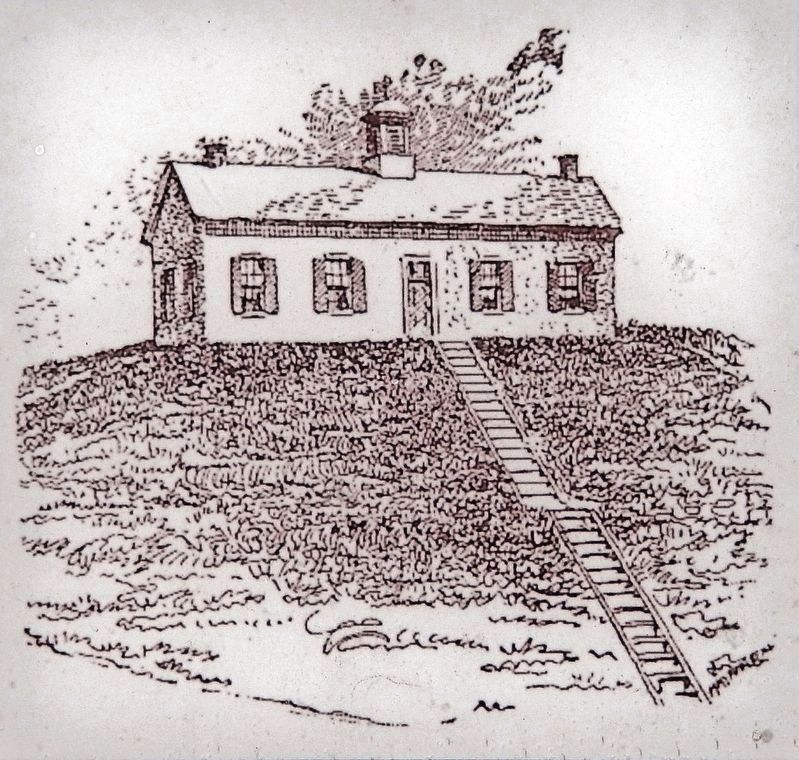 Marker detail: Blairstown School image. Click for full size.
