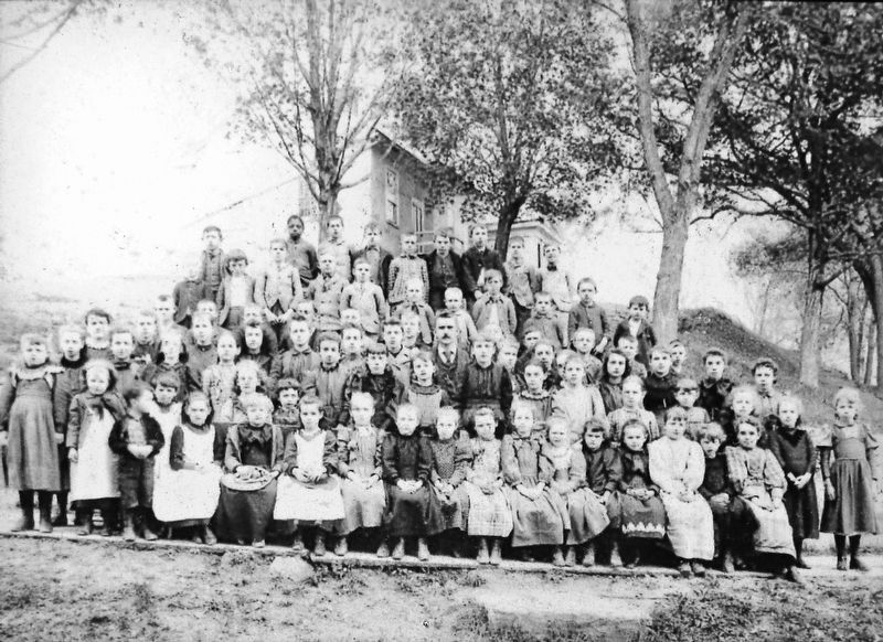 Marker detail: Academy Students circa 1895 image. Click for full size.