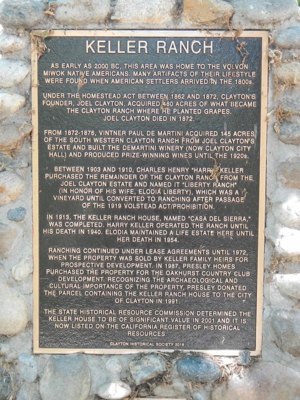 Keller Ranch Marker. Click for full size. Keller Ranch Marker image. Click for full size.