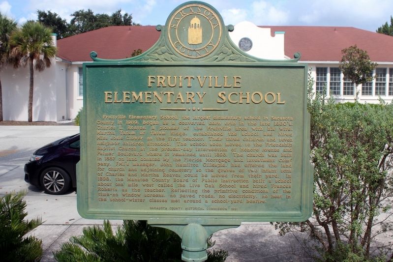 Fruitville Elementary School Marker Side 1 image. Click for full size.