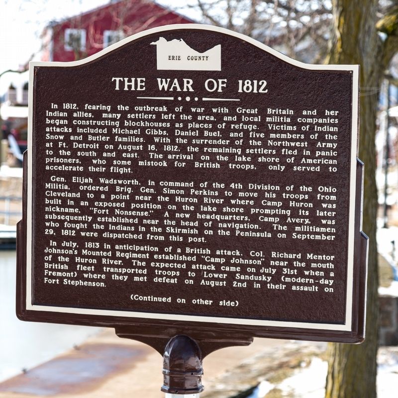 The War of 1812 Marker, side one image. Click for full size.