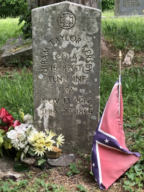 Hiram T. "Pomp" Kersey's gravesite. Click for full size. Hiram T. "Pomp" Kersey's gravesite image. Click for full size.