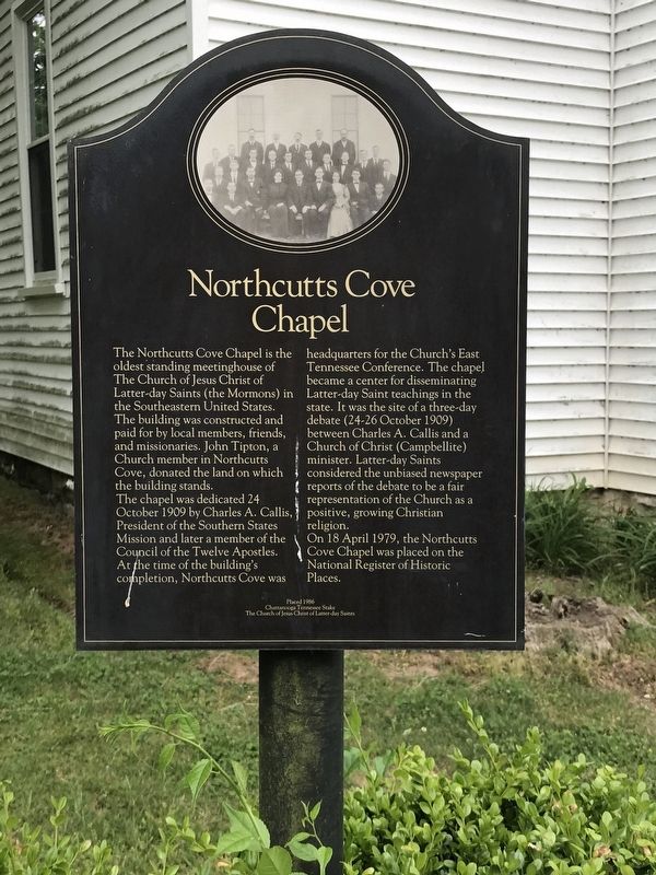 Northcutts Cove Chapel Marker image. Click for full size.