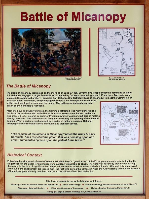 Battle of Micanopy Marker image. Click for full size.