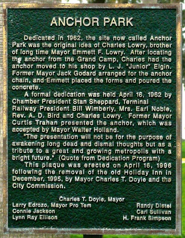 Anchor Park Marker image. Click for full size.