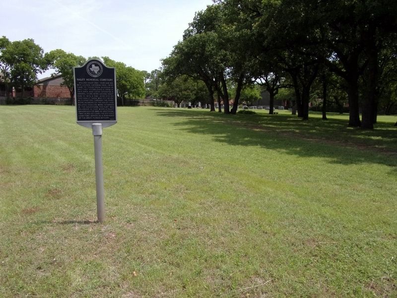 Haley Memorial Cemetery Marker image. Click for full size.
