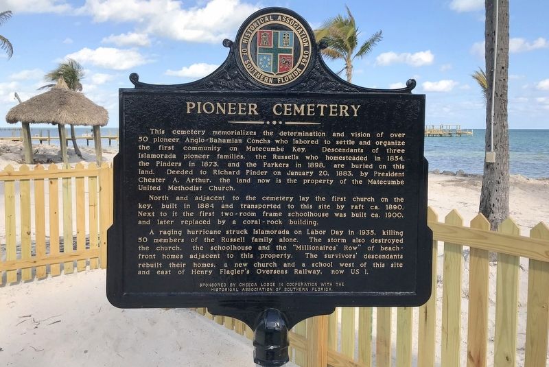 Pioneer Cemetery Marker. Click for full size. Pioneer Cemetery Marker image. Click for full size.