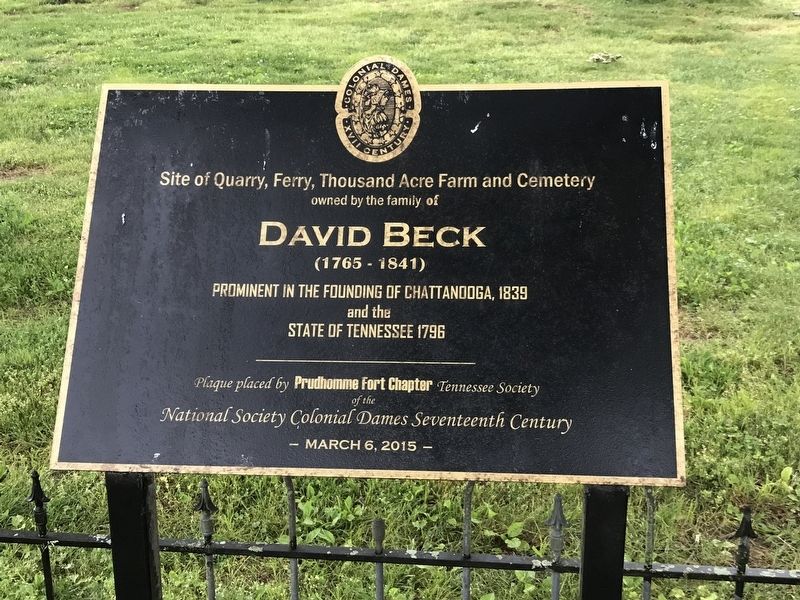 David Beck Memorial image. Click for full size.
