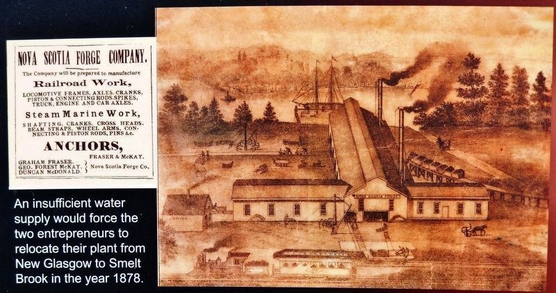 Marker detail: Nova Scotia Forge Company image. Click for full size.