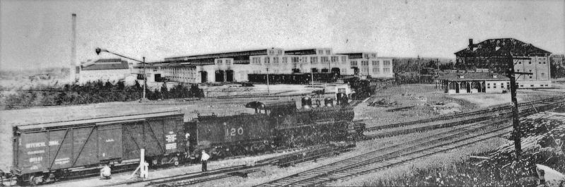Marker detail: Eastern Car Works � constructed 1912 image. Click for full size.